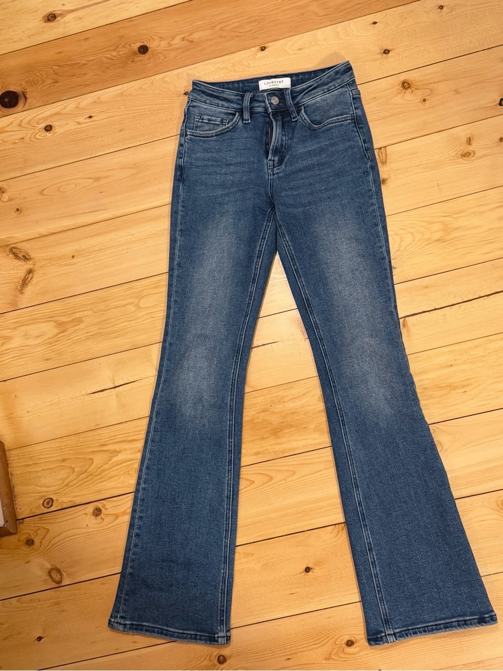 Lovervet by Vervet High Rise Flare Jeans Medium Wash